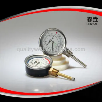 Bottom connection boiler gauge