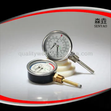 Bottom connection boiler gauge