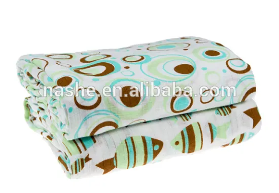 woven blanket factory china super soft custom printing cotton baby muslin swaddle blanket