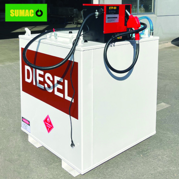 Dieseloljetank med pump för dieselgenerator