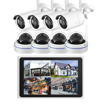 8 Channel WiFi Surveillance Camera System for Farm Home Security - 5MP Night Vision