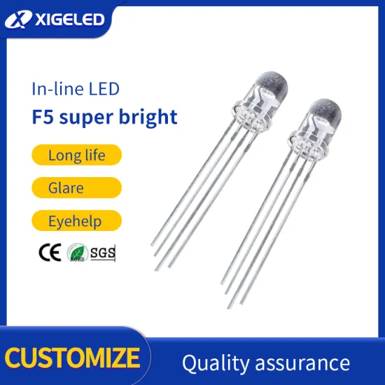 in-line LED F5 super bright colorful lamp beads