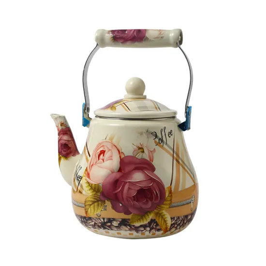 2.7L Factory New Pear Design Cookware Enamel Jug Water Coffee Kettle Pot