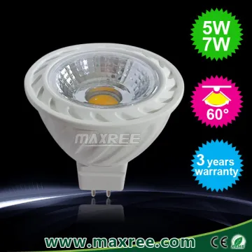 Good price!!! 5W / 7W white cover mr16 led cob light, led cob spotlight, mr16 led cob
