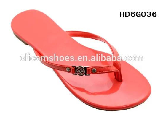 Orange 2016 New Style Fashion PU Ladies Slippers