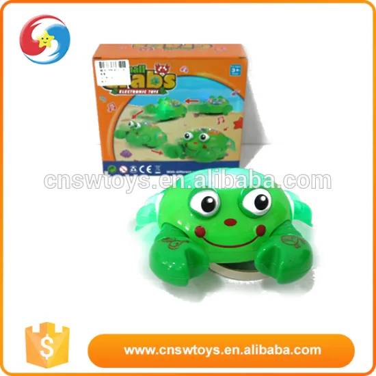 Electric toys for toddlers b/o plastic mini cartoon crab with light and music