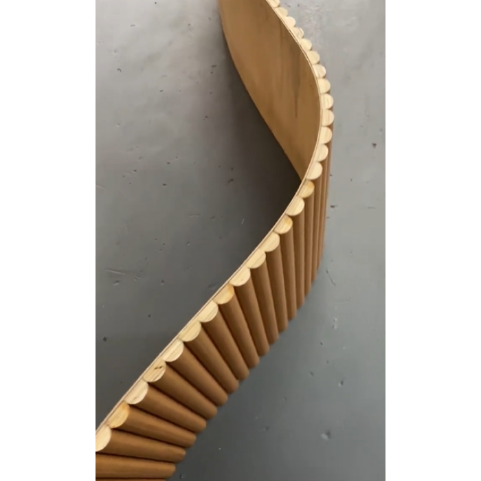 Fleksibel mdf kayu panel dinding kelembapan pepejal ciri tahan aksen panel dinding mudah dipasang