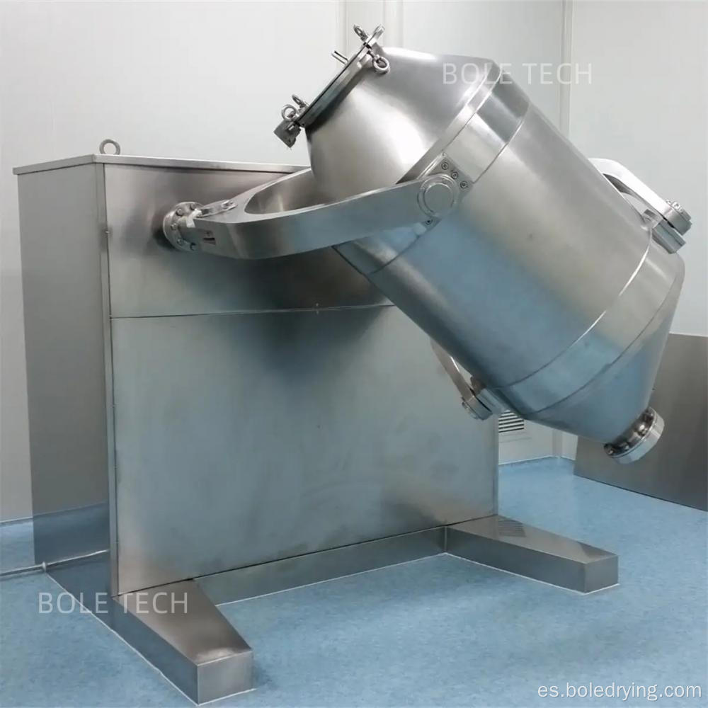 Máquina de mezcla de mezcladores en polvo 3D para la industria alimentaria