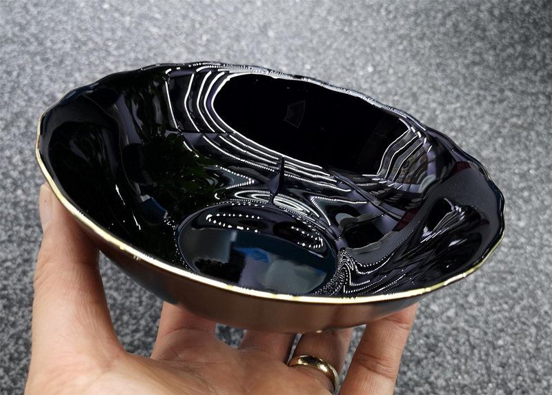 Black Porcelain Bowl For Restaurant