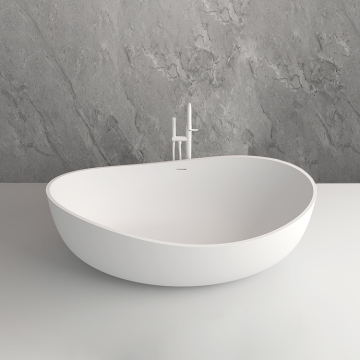 Large Freestanding Acrylic Resin Bathtub for Fat People