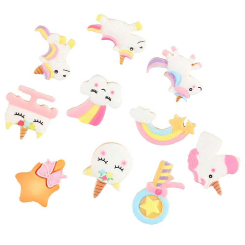 Flat Back Cartoon Unicorn Horse Rainbow Cloud Cabochon voor kunstmatige DIY Craft Home handgemaakte Decor