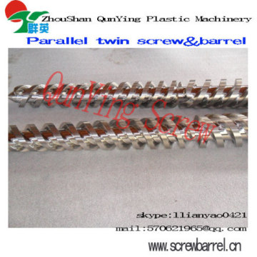 บาร์เรลสกรูคู่ bimetallic Wpc Pp/pe พลาสติกเม็ดทำเครื่องจักรสำหรับ Wpc Pp/pe พลาสติกเม็ดทำให้เครื่องจักร