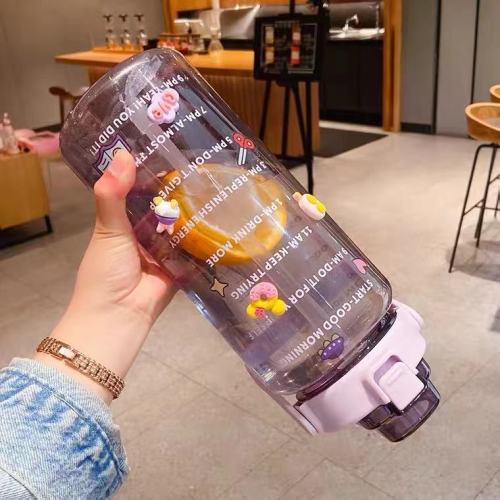 Sport Water Bottle Plastic Large Plastic Sports Water Bottle with Time Marker Manufactory