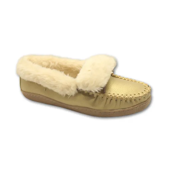 fluffy moccasin slippers for outdoor wear