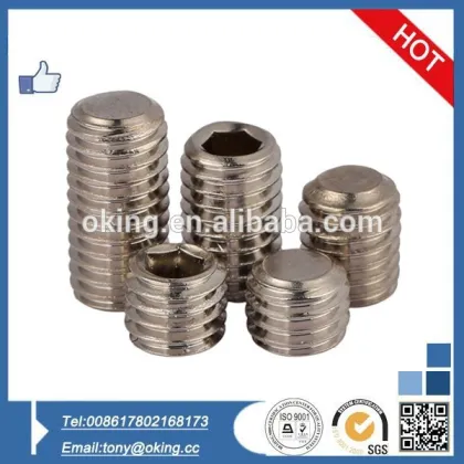 Hexagon socket set screws with flat point DIN913