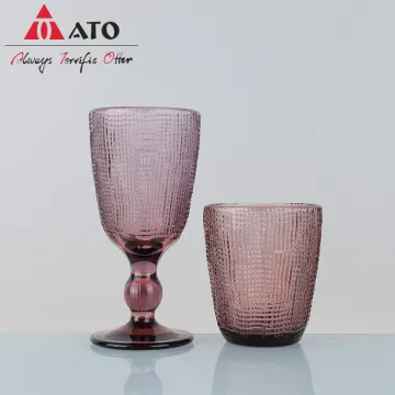 Design engraved glass goblets decorative glassware glass cup