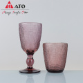 Design engraved glass goblets decorative glassware glass cup