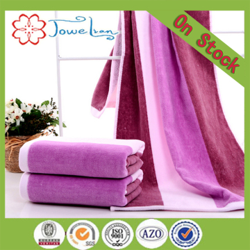 100% cotton towel big strpe velvet pile face towel
