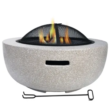 Outdoor garden backyard MGO ceramic fire pit fire bowl wood charcoal bbq grill