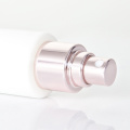 Opal White Flat Shoulder Toner Glass Bottle with Plating Rose-gold Sprayer