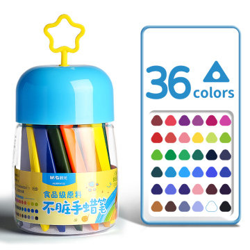 M&amp;G 36 Color Doble-Doble Gread Grade Crayons Oil Pastel con caja de almacenamiento azul