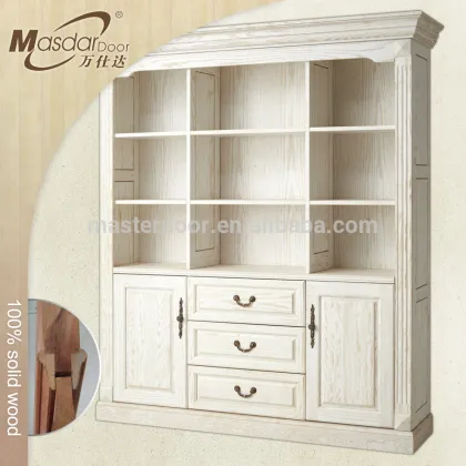 French provincial solid teak bookcase furniture