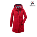 Parka funcional feminina com capuz com zíper