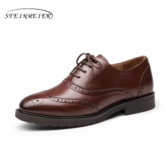 Yinzo Women's Flats Oxford Shoes Woman Genuine Leather Sneakers lady brogues Vintage Casual shoes for Women Footwear 2020 spring