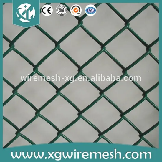 galvanized chain link fence(diamond wire mesh)/pvc coated chain link fence