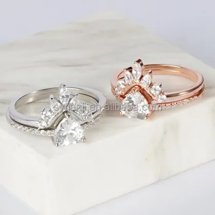 Exquisite Silver De La Virgen De Guadalupe Diamond Engagement Ring with Heart Shape and Pinky Promise Design