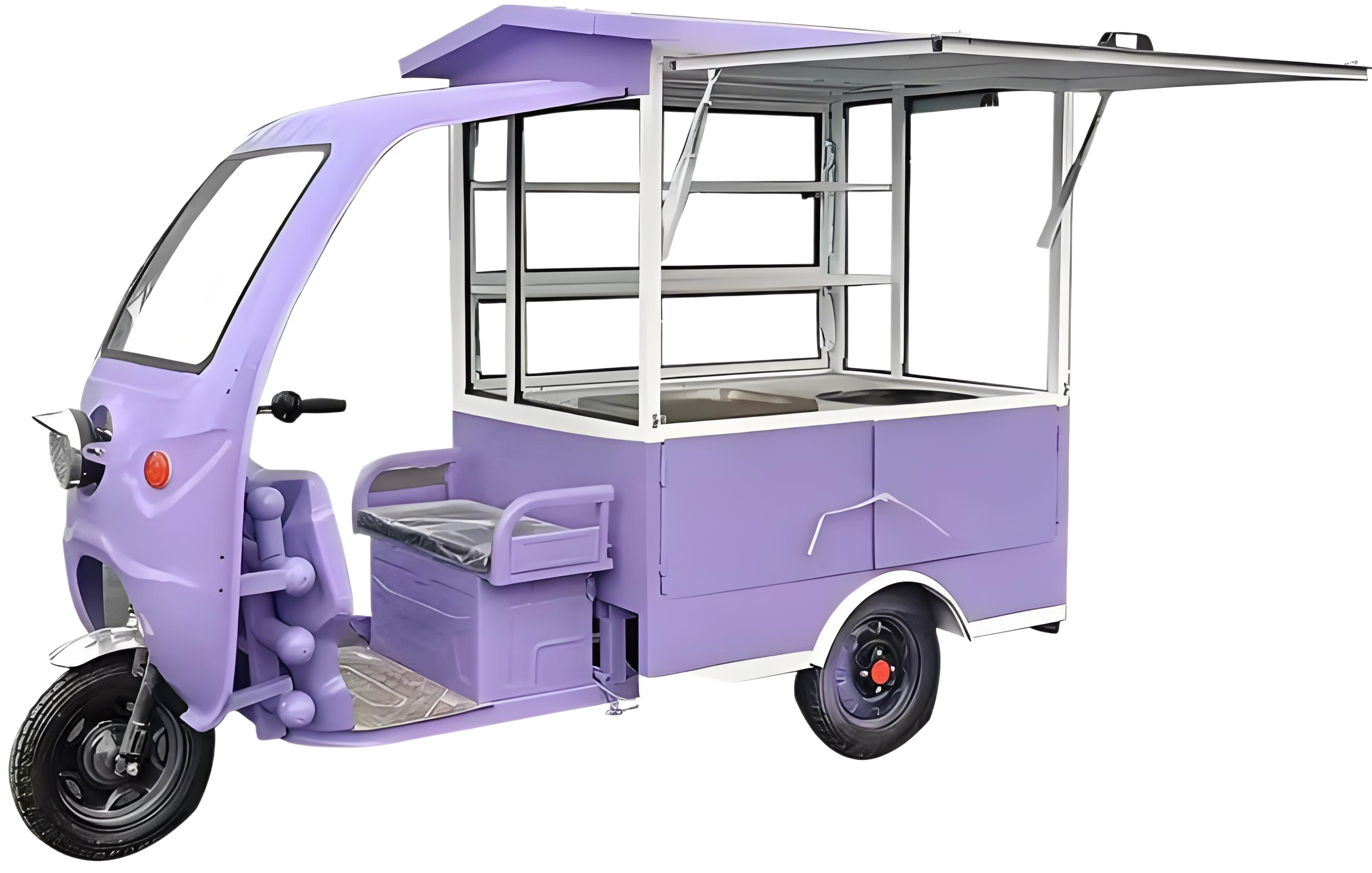 Purple multifunctional stall tricycle