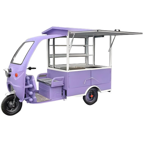 Purple multifunctional stall tricycle