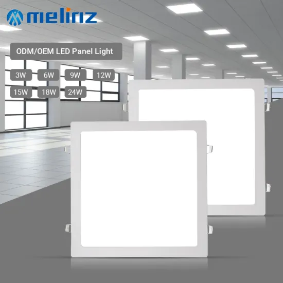 MELINZ Factory Direct Sale: Dimmable Die-cast Aluminum Recessed LED Panel Lights for Recreational Areas (3W-24W)