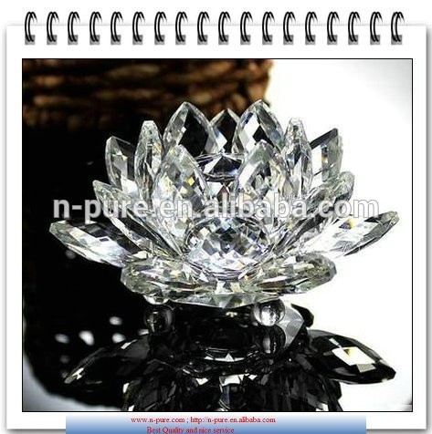 Nice Crystal Lotus, Beautiful Clear Crystal Lotus For Wedding Decoration