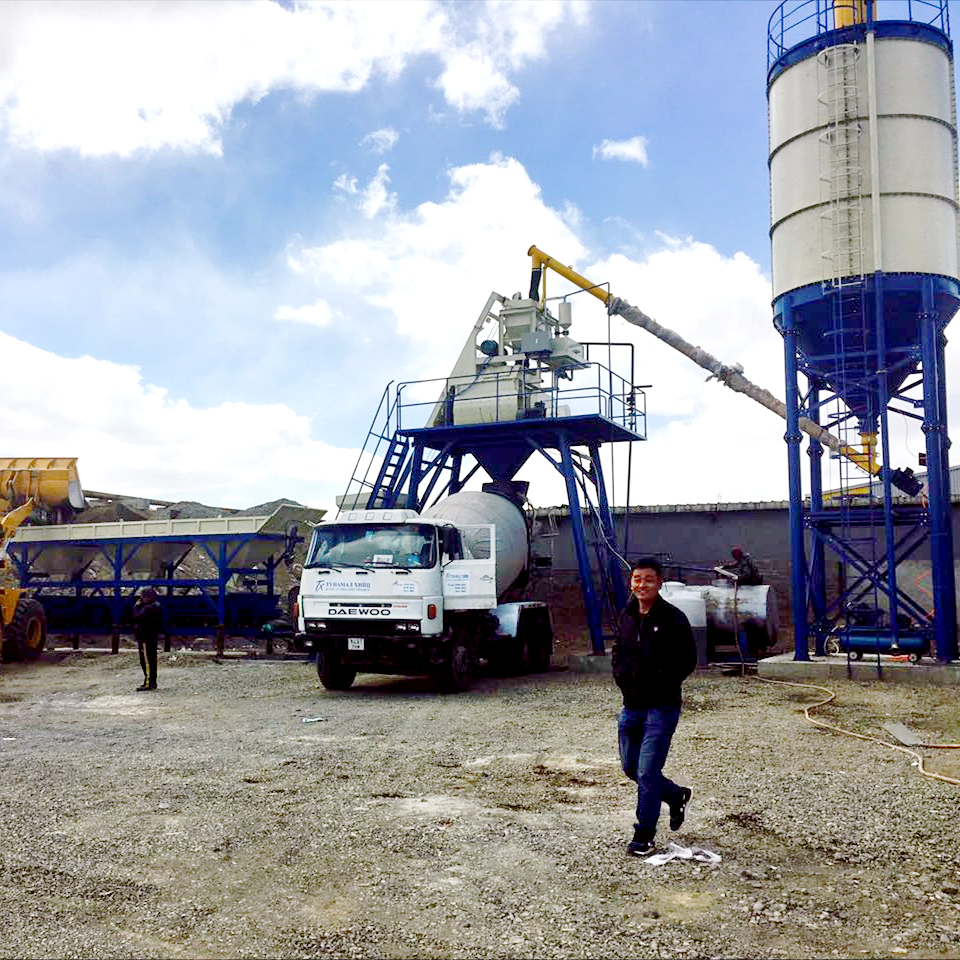 HZS 50 Stationary Concrete Batching Plant