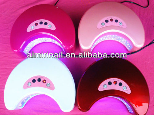 LED UV nail lamp Better 12W moon shape pink color Nail curing lamp light led gel lamps uv led gel dryer machine factory price