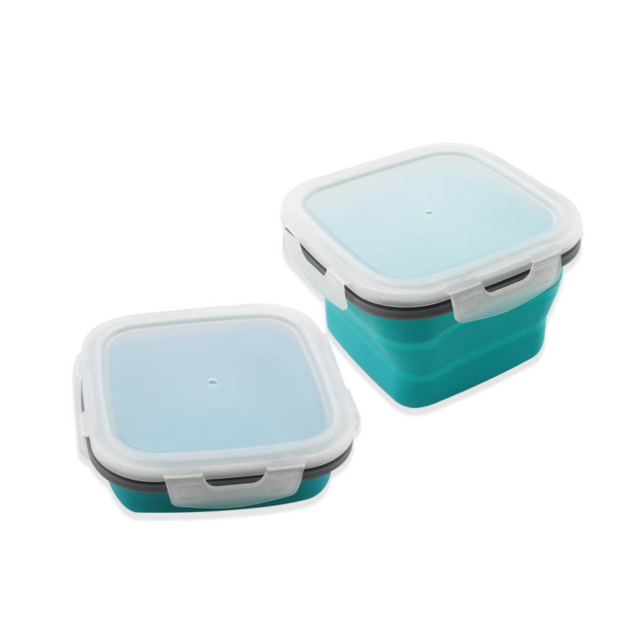 Collapsible Silicone Food Storage Container With Lids