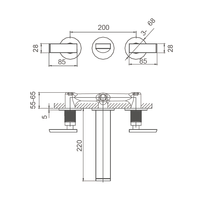 wall mixer taps