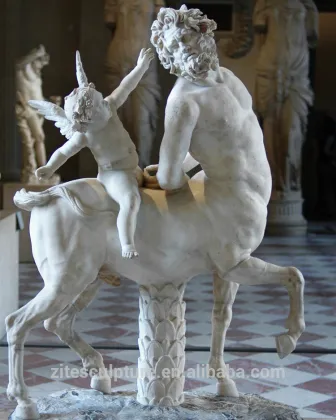 Hand Carved Famous Life Size Marble Centaur Chiron Statue