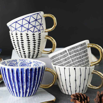 Wholesale Custom Nordic Large-capacity Ceramic Mugs for Home and Office