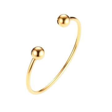 Wholesale Dongguan Gold Stainless Steel Bangle Cuff Bracelet with Beads for Party