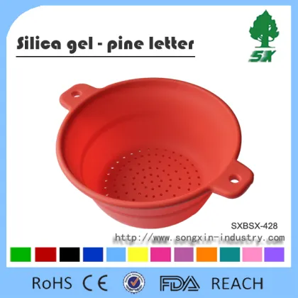 Collapsible Silicone Kitchen Strainer (Colander)&Folding Silicone Pasta Strainer
