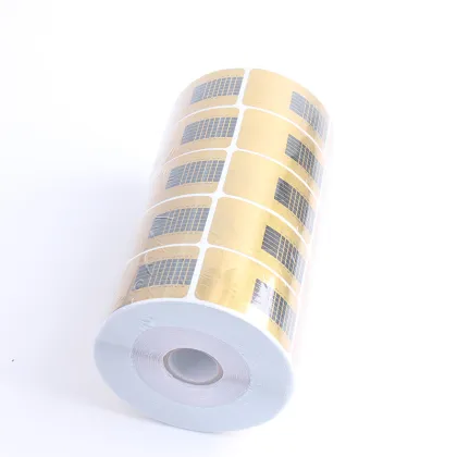 500 Pcs Gold French Nail Form Tips Adhesive Nails for Acrylic UV Gel Extensions