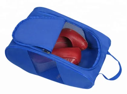 2018 Travel Zipper Fashion New blue durable 600D designer shoe bags