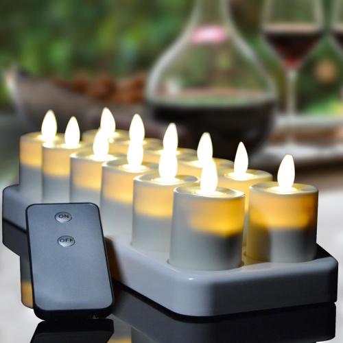 LED Electric Flameless Rechable Tè Light Candele