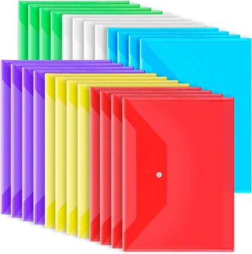 Clear A4 Plastic PP Envelope Wallet with Snap Button Folder - Wholesale Document Bag
