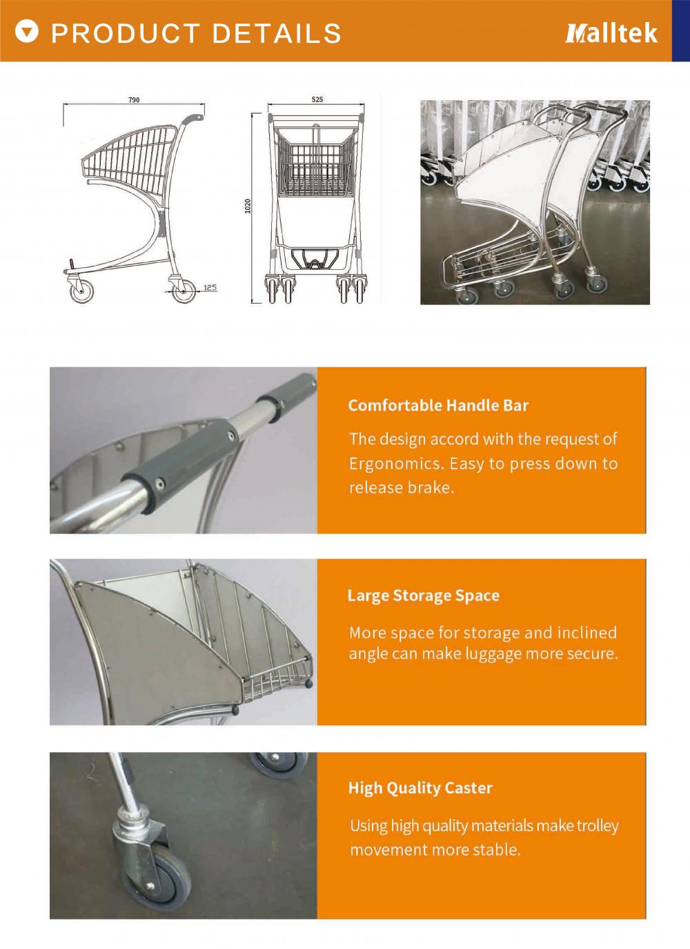 Airport railway station portable shopping cart Manufacturers and