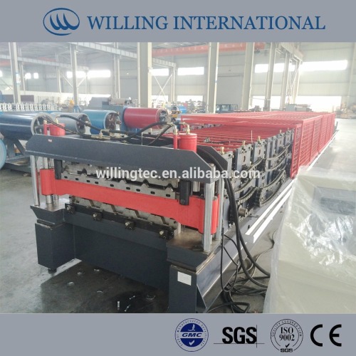 Double deck roof tile roll forming machine