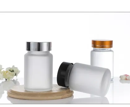White Screw Cap Glass Bottle for Health Tablets