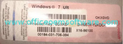 Original Ultimate Product Key X16 Red Windows 7 Genuine Microsoft Software For Hp, Dell